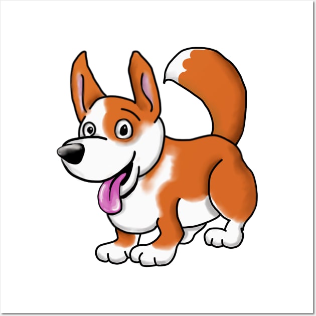 Happy Corgi Boi Wall Art by silentrob668